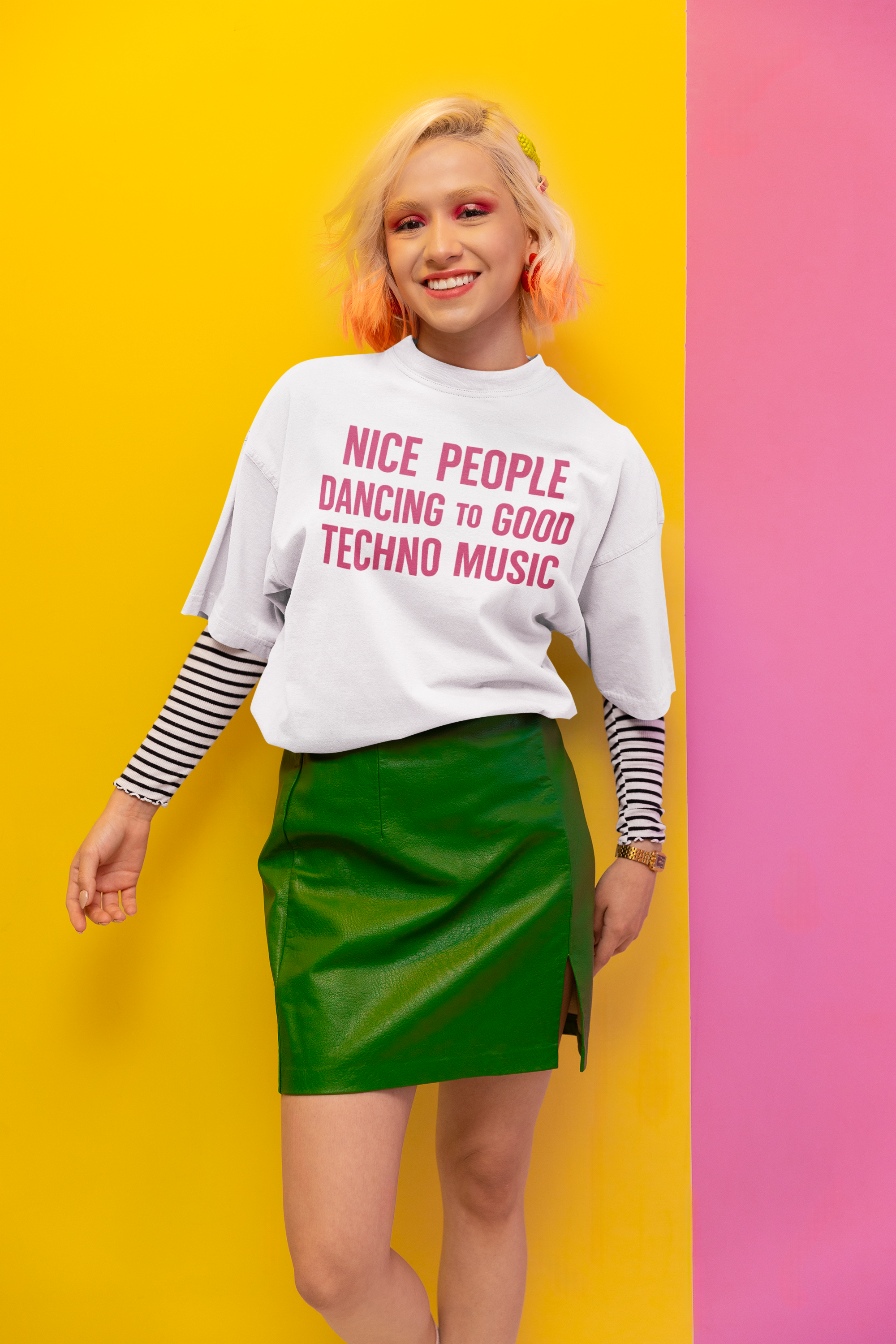Nice People Dancing To Good Techno Music - White