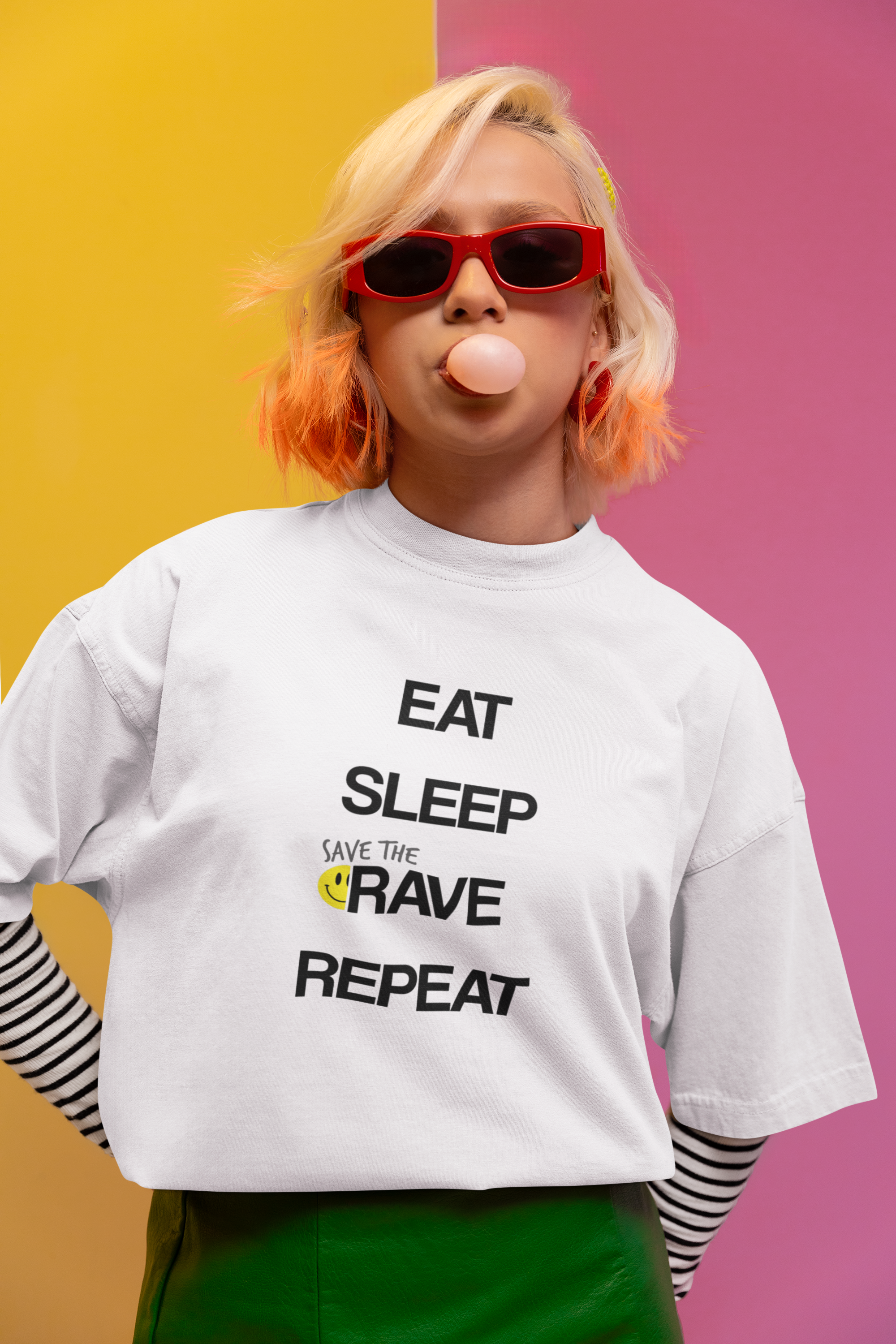 Eat, Sleep, Save The Rave, Repeat - White