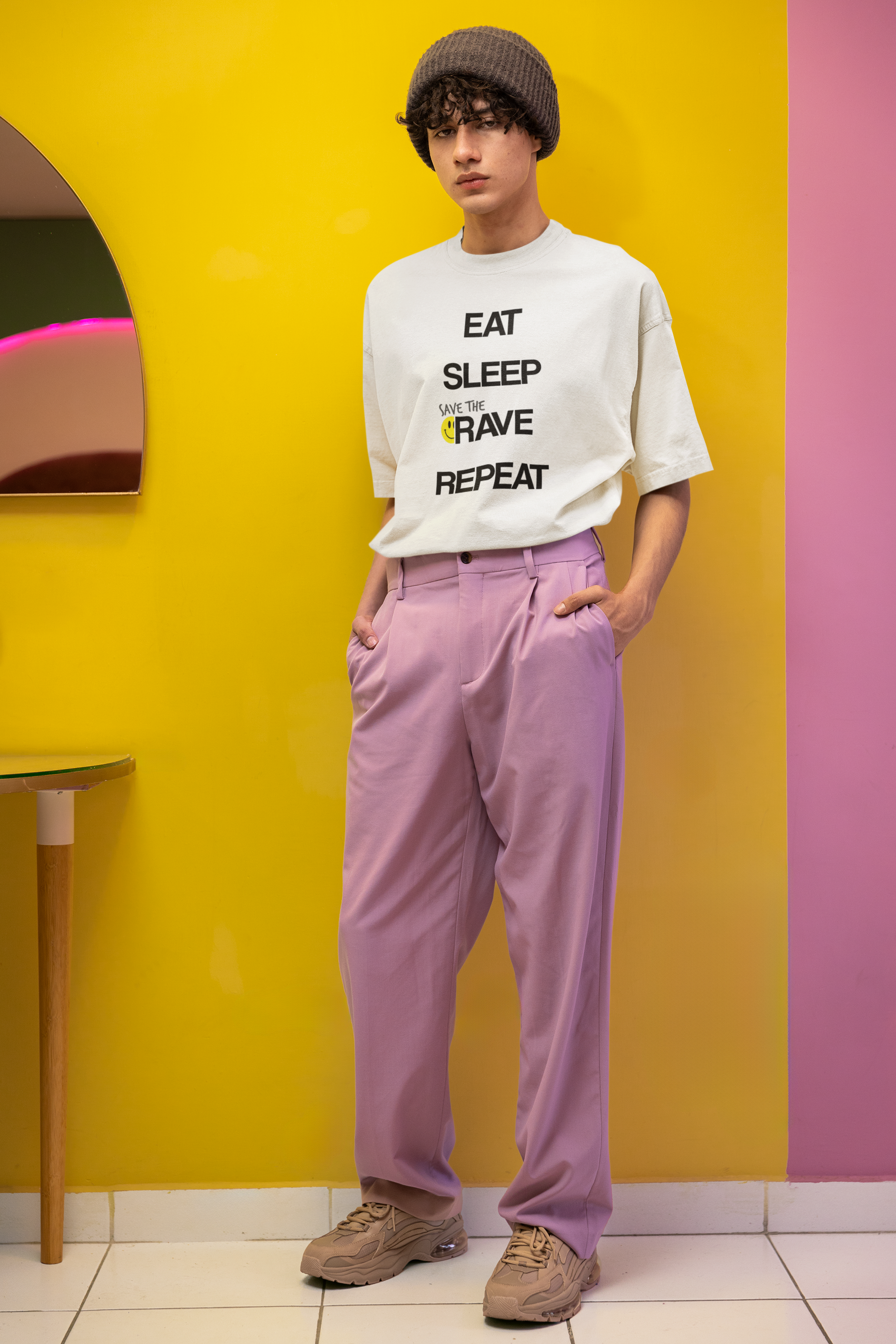 Eat, Sleep, Save The Rave, Repeat - White